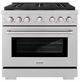 ZLINE 36" Satin Stainless Steel Pro Style Gas Range-0