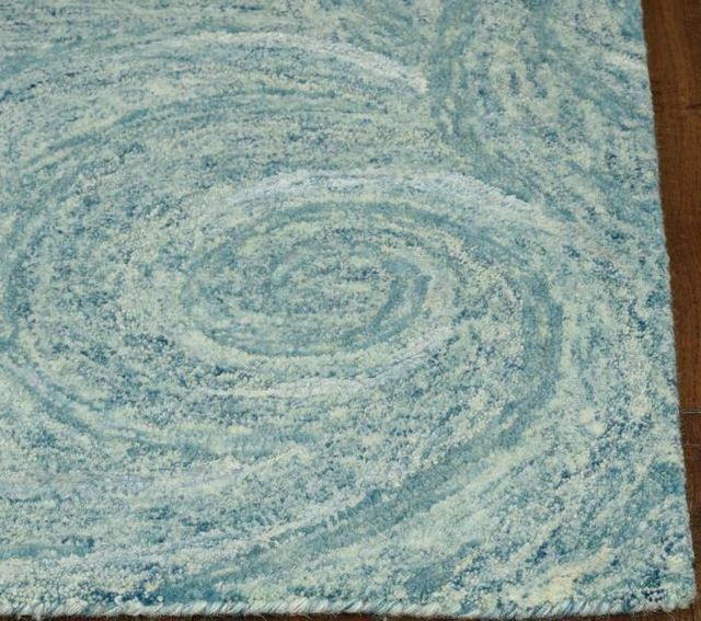 KAS Rugs Serenity Blue Waves 5'x7' Area Rug-2