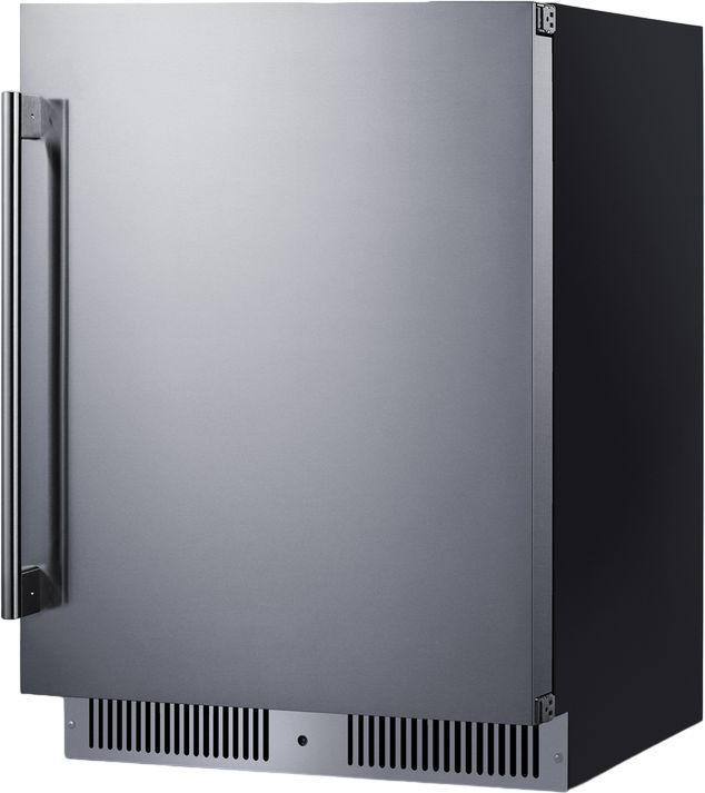 Summit® 24" 3.1 Cu. Ft. Stainless Steel Built-In or Freestanding Under The Counter Refrigerator-1