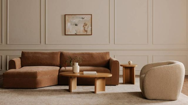 Moe's Home Collection Faye Beige Accent Chair-1