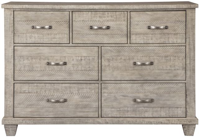 Benchcraft® Naydell 4-Piece Rustic Gray Queen Panel Storage Bed Set-2