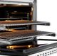 ZLINE Autograph Edition Paramount 36" 5.2 Cu. Ft. Satin Stainless Steel Gas Range with 6 Burner DuoPro™ Cooktop, Convection Gas Oven, White Matte Door and Champagne Bronze Accents-5