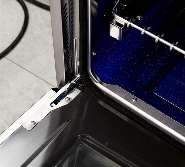 FORNO® Capriasca 30" Stainless Steel Pro Style Dual Fuel Range with White Door-4