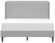 HH2 Home Emslie Light Gray Queen Upholstered Panel Bed-1