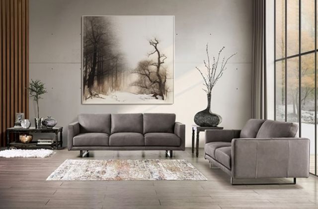 Furniture of America® Mezzanotte Gray Loveseat-1