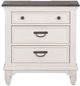 Liberty Furniture Allyson Park Two-Tone Charcoal/Wire Brushed White Nightstand with Charging Station-0