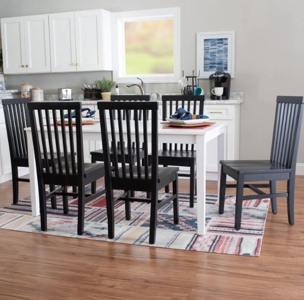Linon Tory 2-Piece Black Dining Chair Set-1