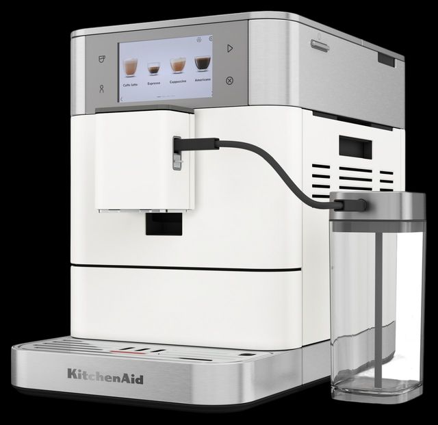 KitchenAid® KF8 Porcelain White Fully Automatic Espresso Machine-2