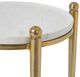 Uttermost® Nahunta White Accent Table with Antique Brass Base-5