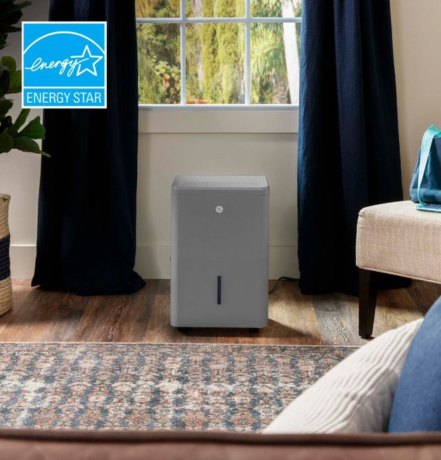GE® 50 Pint Grey Portable Dehumidifier-2