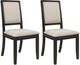 Coaster® Louise 2-Piece Black/Cream Dining Side Chairs-2