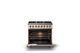 Viking® 5 Series 36" Blush Pro Style Dual Fuel (NG) Range with Brushed Brass Trim-1