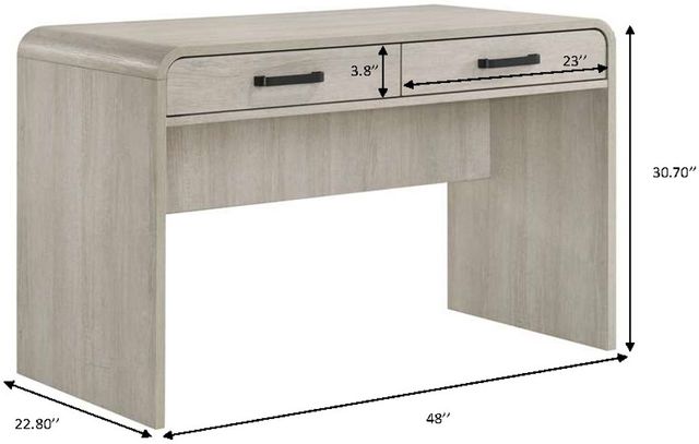 Crown Mark Nyomi White Writing Desk-2