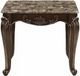 Homelegance® Balthasar Marble Top End Table with Cherry Base-2