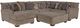 Jackson Furniture Kingston 4-Piece Pewter U-Shape Sectional with Ottoman-0