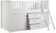Homelegance® Galen White Twin Youth Low Loft Bunk Bed with Bookcase and Dresser-4