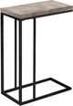 Monarch Specialties Inc. Taupe Reclaimed Wood Black Metal Accent Table-0