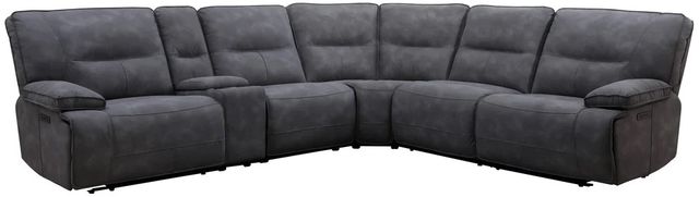 Parker House® Gladiator 6-Piece Cobalt Power Reclining L-Shape Sectional with Power Adjustable Headrests-0