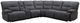 Parker House® Gladiator 6-Piece Cobalt Power Reclining L-Shape Sectional with Power Adjustable Headrests-0