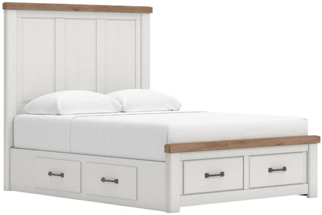 Signature Design by Ashley® Savonport Brown/White Queen Storage Panel Bed-0