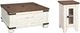 Signature Design by Ashley® Wystfield 2-Piece White/Brown Living Room Table Set-0