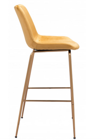 Zuo® Modern Tony Yellow/Gold Bar Chair-1