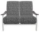 Telescope Casual St. Catherine Agra Classic/Warm Gray Aluminum/Fabric Outdoor MGP Cushion Loveseat with Chestnut Rustic Arms-1