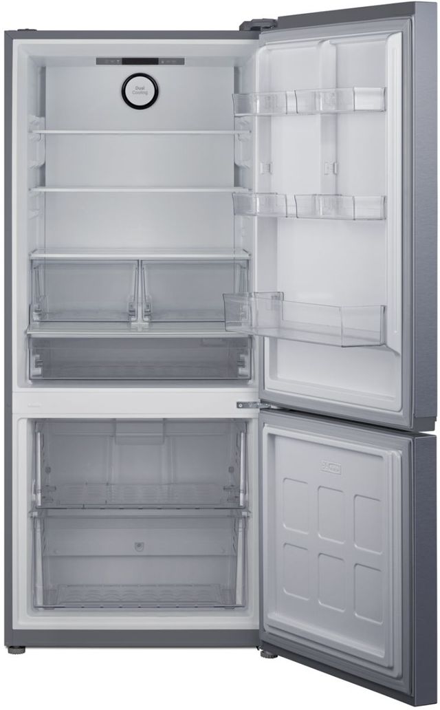 Summit® 30" 16.1 Cu. Ft. Stainless Steel Counter Depth Bottom Freezer Refrigerator-3