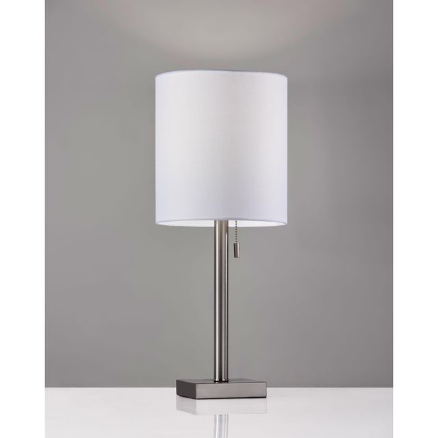 Adesso® Liam Brushed Steel Table Lamp-1