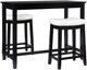 Linon Claridge 3-Piece Black/White Counter Table Set-0