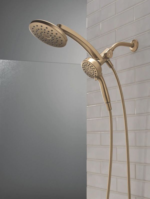 Delta Universal Showering PivotPro™ Champagne Bronze 3-in-1 Combination Shower with Docking Mount for Hand Shower-1