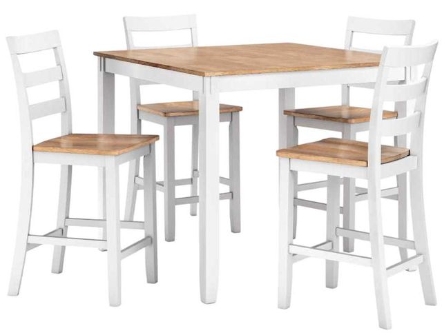 Signature Design by Ashley® Gesthaven 5-Piece Natural/White Counter Height Dining Table Set-0
