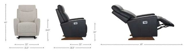 La-Z-Boy® Kodie Cognac Power Rocking Recliner with Headrest and Lumbar-2