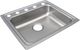 Elkay Lustertone® Classic Lustrous Satin 22" x 19-1/2" x 5" 5-Hole Single Bowl Drop-In ADA Sink-0
