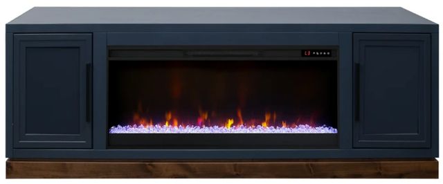 Legends Home Nora Blue Denim/Whiskey 81" Fireplace TV Console-0