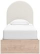 Signature Design by Ashley® Shapella Tan/White Youth Twin 2-Drawer Upholstered Storage Panel Bed-2