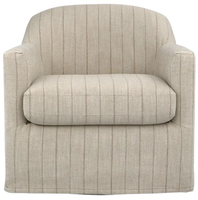 Signature Design by Ashley® Valwick Brown/Cream Swivel Accent Chair-2