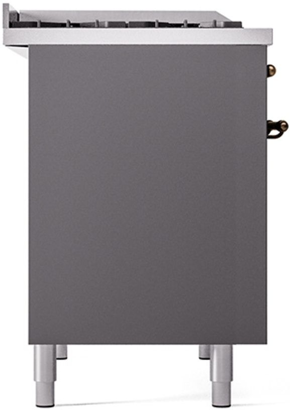 Ilve® Nostalgie II Series 40" Graphite Matte Pro Style Dual Fuel Range-3