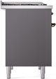 Ilve® Nostalgie II Series 40" Graphite Matte Pro Style Dual Fuel Range-3