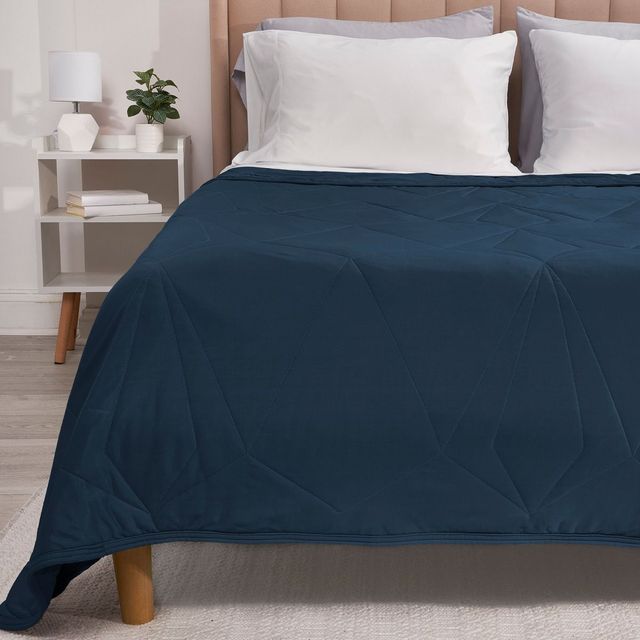 BEDGEAR® Navy Moisture-Wicking Queen Cooling Bed Blanket-1