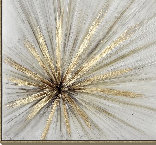 Classy Art 32" Hand Painted Textured Canvas in Frame Wall Art-1