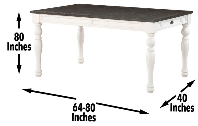 Steve Silver Co. Joanna Mocha Dining Table with Ivory Base-2