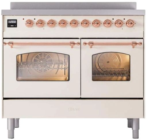 Ilve® Nostalgie II Series 40" Antique White Pro Style Induction Range-3