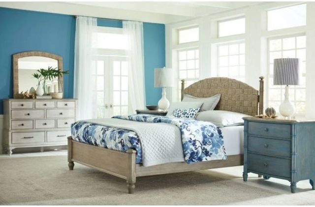 American Drew® Litchfield Currituck Driftwood Queen Panel Bed-2