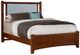 Vaughan-Bassett Bonanza Blue/Cherry Queen Upholstered Panel Bed-0