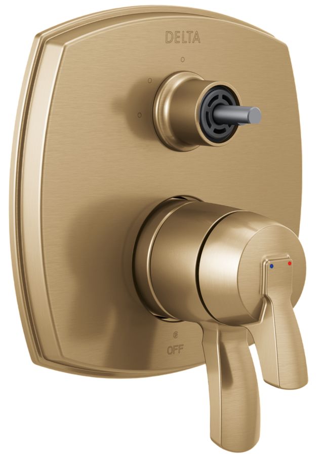Delta Stryke® 17 Series Lumicoat® Champagne Bronze Integrated Diverter Trim with 3-Function Diverter Less Diverter Handle-0
