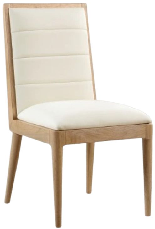 Meridian Furniture Bristol Cream/Natural Vegan Leather Dining Chair-0