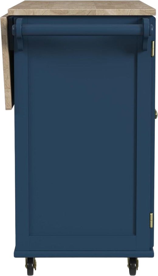 homestyles® Dolly Madison Blue Drop Leaf Kitchen Cart-2