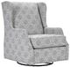 Lancer Furniture Customizable 11 Leather Swivel Glider Chair-0