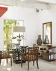 Tommy Bahama® Furniture Ocean Club South Sea 60'' Glass Top Dining Table with Dark Mocha Brown Base-1